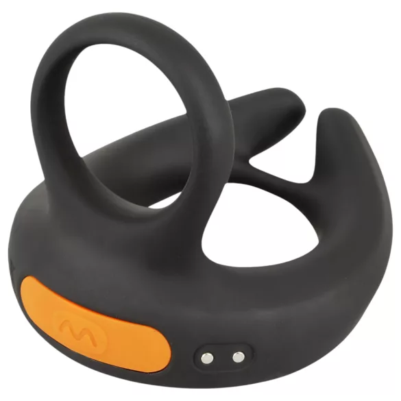 Rebel - vibrerende penisring og kuglevibrator - sort