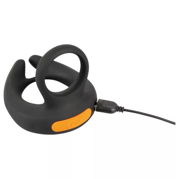 Rebel - vibrerende penisring og kuglevibrator - sort