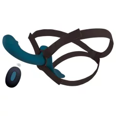 You2Toys - strap-on vibrator sæt - sort/blå
