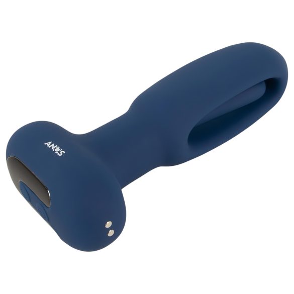 ANOS - blå anal vibrator med tungefunktion