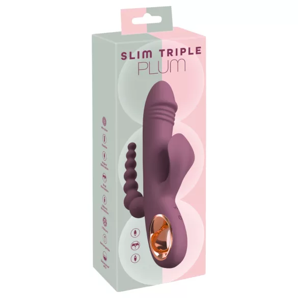 You2Toys - trippelarmet vibrator - genopladelig - lilla