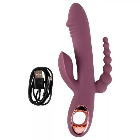 You2Toys - trippelarmet vibrator - genopladelig - lilla
