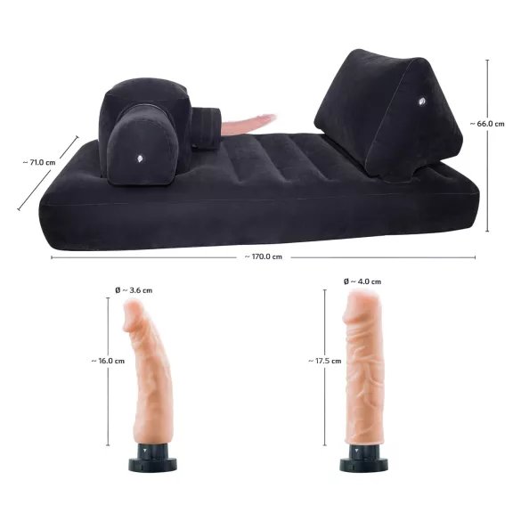 You2Toys - sexmaskine med indbygget seng - sort