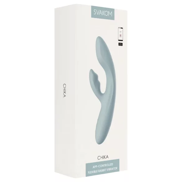 Svakom Chika - App-styret vibrator med klitorisbue (grå)