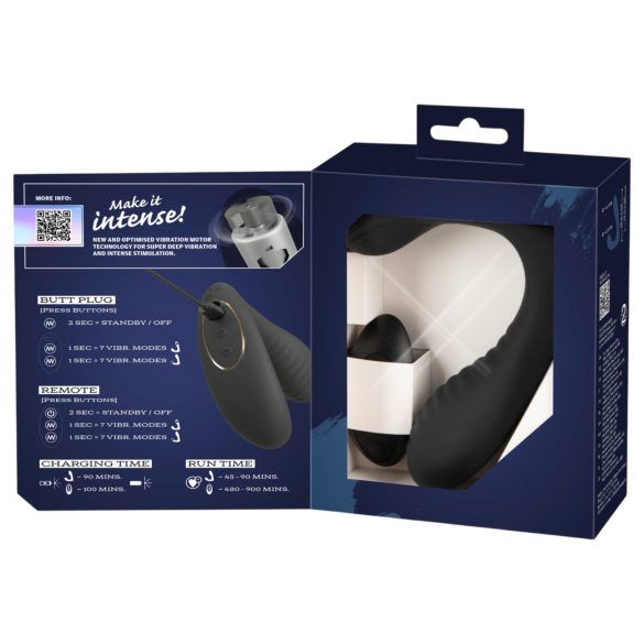 Intense - fjernbetjent prostata-vibrator (sort)