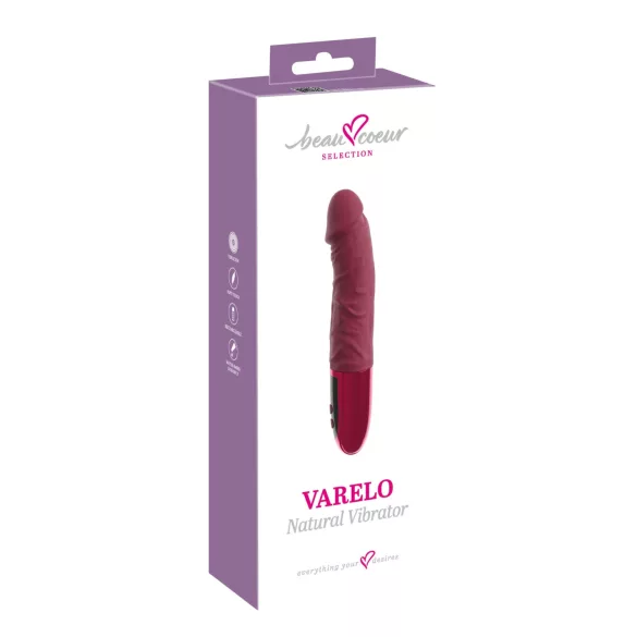Beau Coeur Varelo - realistisk, genopladelig silikonevibrator (rød)
