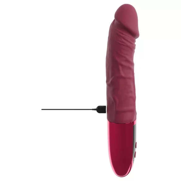 Beau Coeur Varelo - realistisk, genopladelig silikonevibrator (rød)