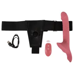 You2Toys - strap-on vibrator sæt - rød