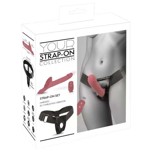 You2Toys - strap-on vibrator sæt - rød