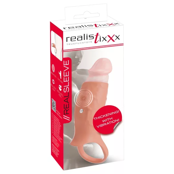Realistixxx - åben vibrator penismanchet - natur