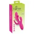 SMILE - vibrator med tre arme og tunge - pink
