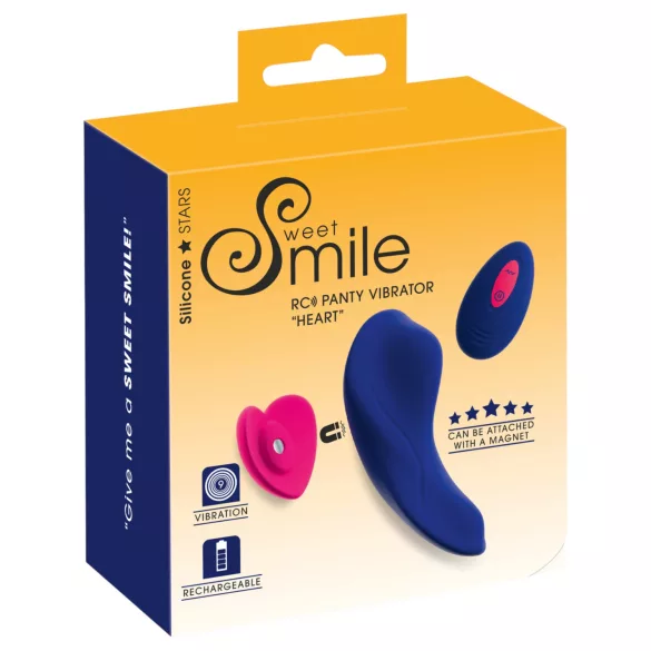 Smile - trussevibrator med fjernbetjening - blå