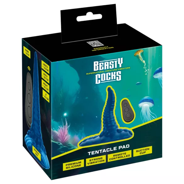 Beasty Cocks - G-punkt vibrator med blækspruttearme - blå