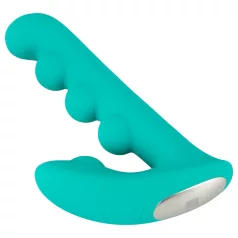 Beau Coeur Sylora - 2i1 vibrator med perler - grøn