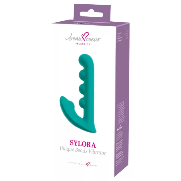Beau Coeur Sylora - perlebesat 2-i-1 vibrator (grøn)