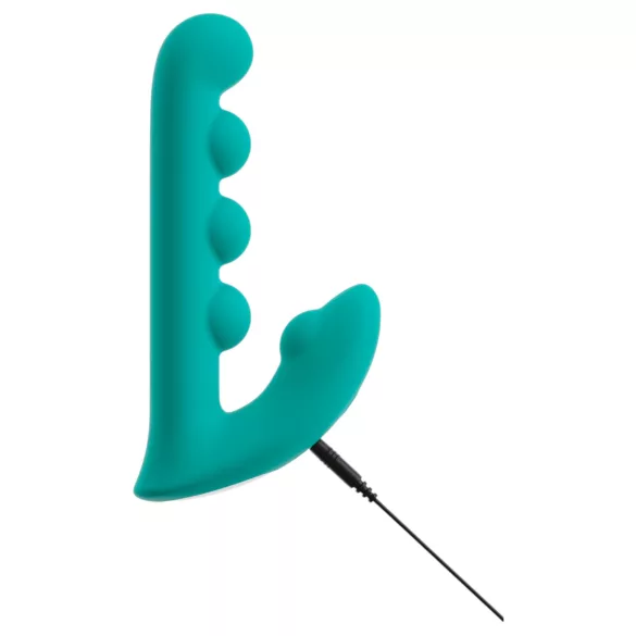 Beau Coeur Sylora - perlebesat 2-i-1 vibrator (grøn)