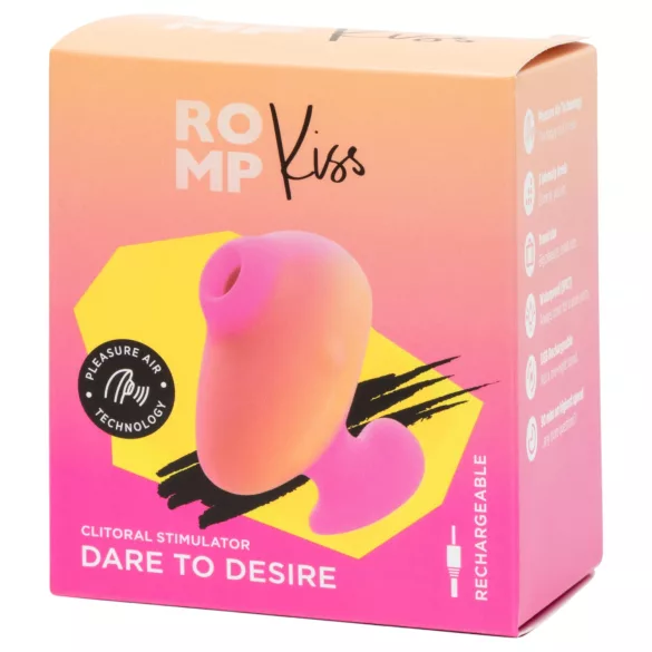 ROMP Kiss - luftbølget klitorisstimulator (lyserød)