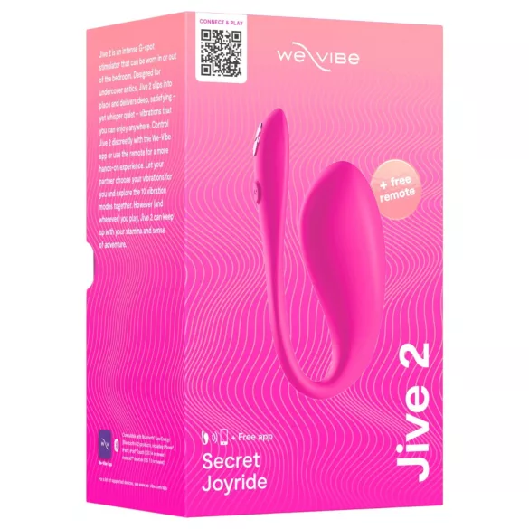 We-Vibe Jive 2 - bærbar, fjernbetjent G-punkts vibrator (lyserød)