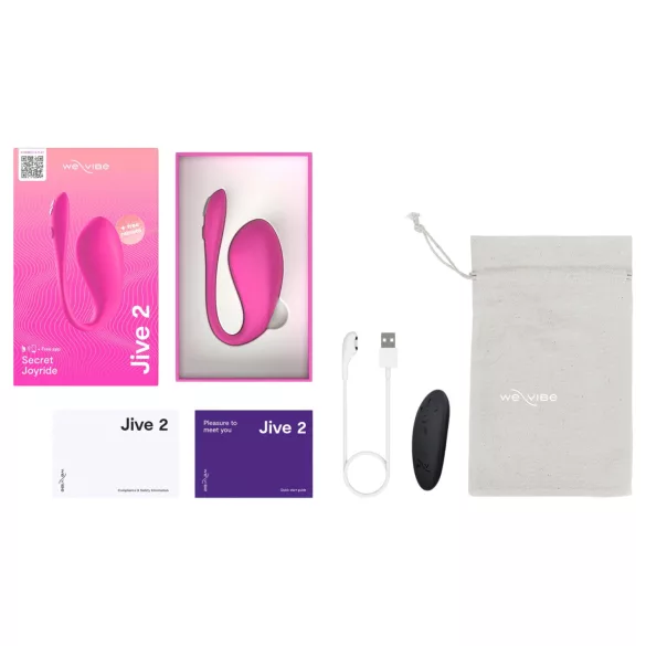 We-Vibe Jive 2 - bærbar, fjernbetjent G-punkts vibrator (lyserød)