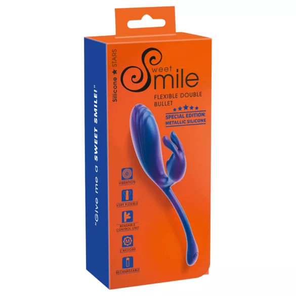 Smile - G-punkts og klitorisvibrator - vandtæt - blå