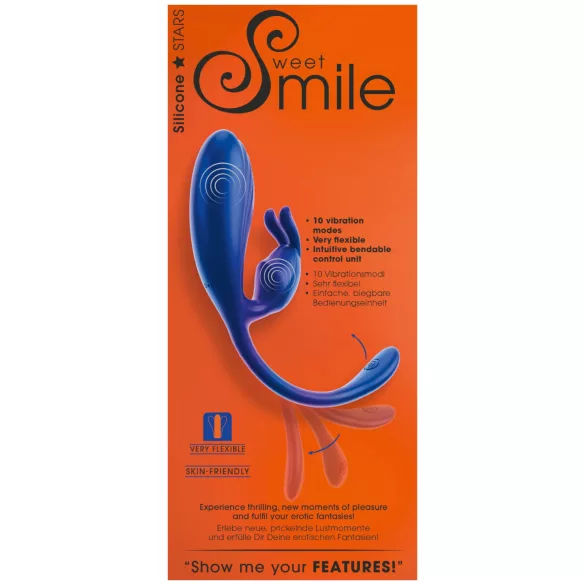 Smile - G-punkts og klitorisvibrator - vandtæt - blå
