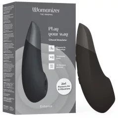   Womanizer Enhance 2-i-1 luftbølge-klitorisstimulator + vibrator (sort)