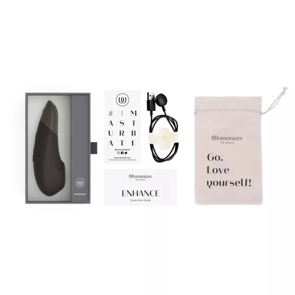 Womanizer Enhance 2-i-1 luftbølget klitorisstimulator + vibrator (sort)