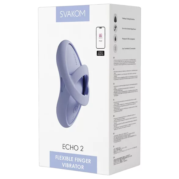 Svakom Echo 2 - finger vibrator - genopladelig - blå