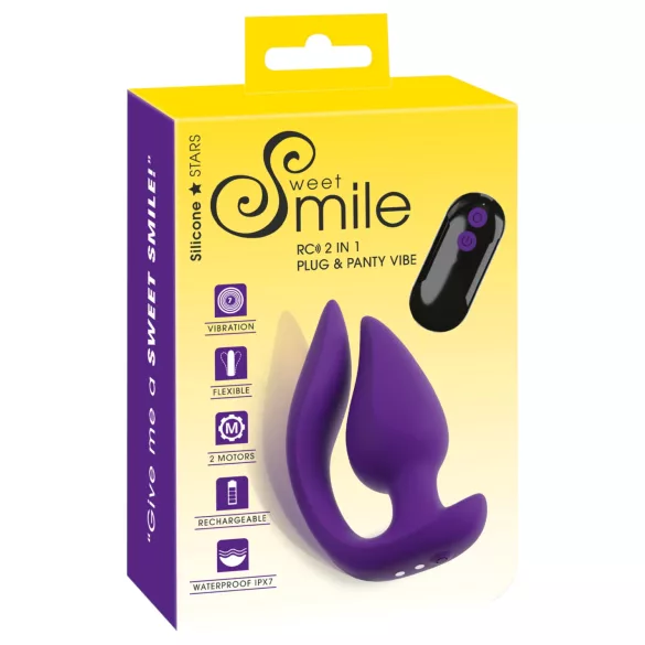 Smile - 2i1 analvibrator og klitorisvibrator - lilla