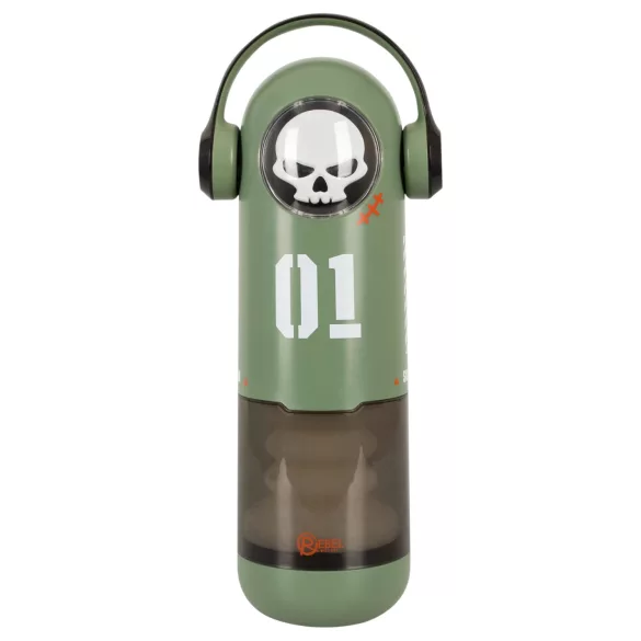Rebel Skull - skubbende og vibrerende masturbator (grøn)