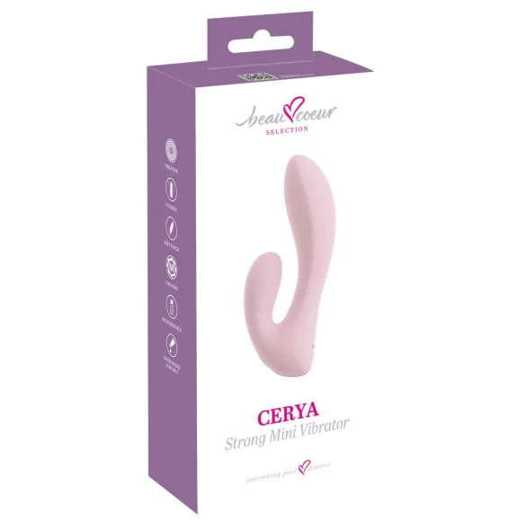 Beau Coeur Cerya - mini klitorisvibrator med arm - lyserød