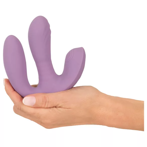 Beau Coeur Mireva - vibrator med tre arme - fjernbetjening - lilla