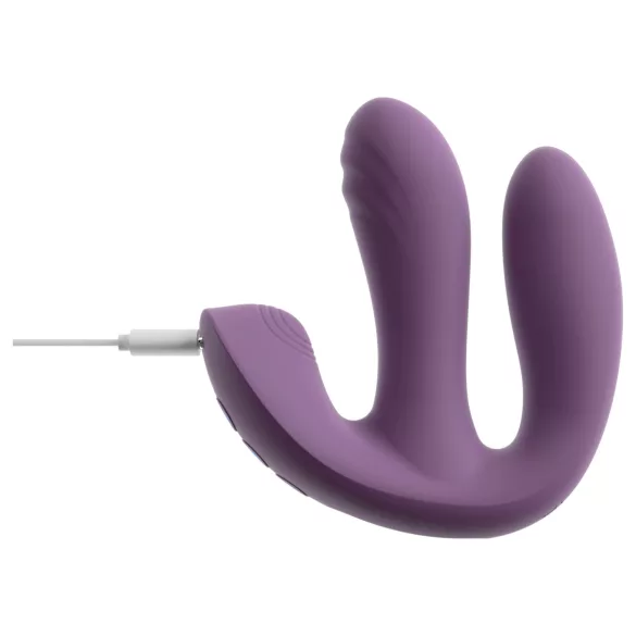 Beau Coeur Mireva - vibrator med tre arme - fjernbetjening - lilla