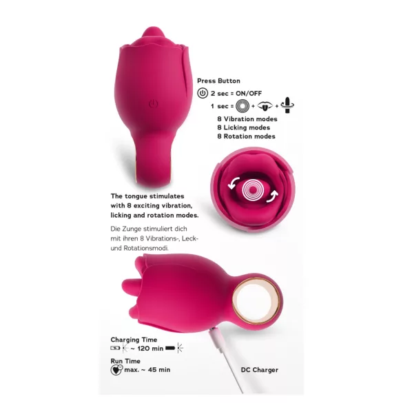 You2Toys Oral Fun - tungestimulator til klitoris (lyserød)