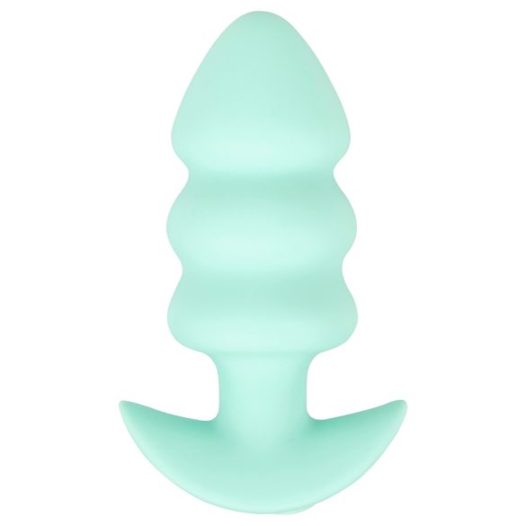 Cuties Mini - analplug med kugler - vibrator - grøn