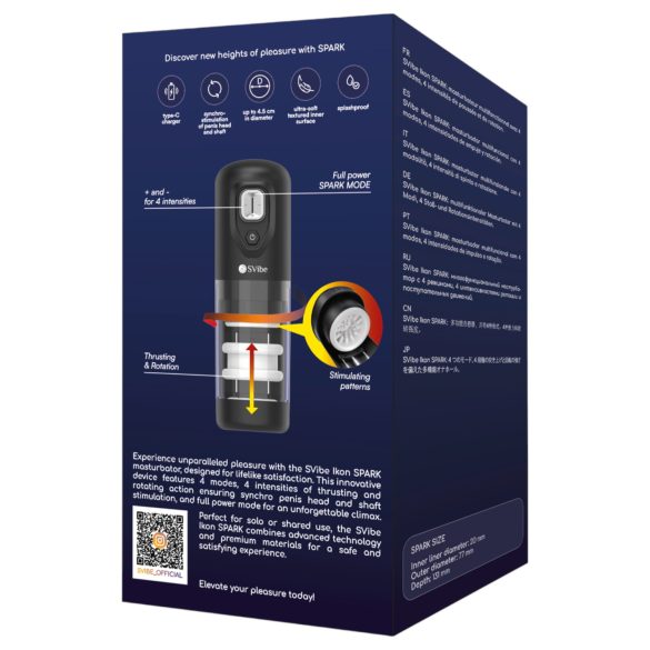 Snail Vibe Ikon Spark - automatisk masturbator - sort