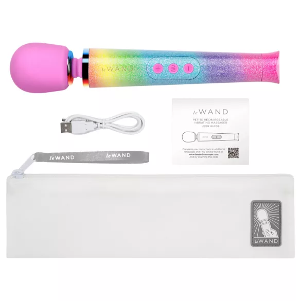 le Wand - vibrator massager - opladelig - regnbue