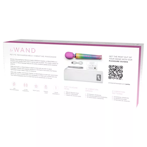 le Wand - vibrator massager - opladelig - regnbue