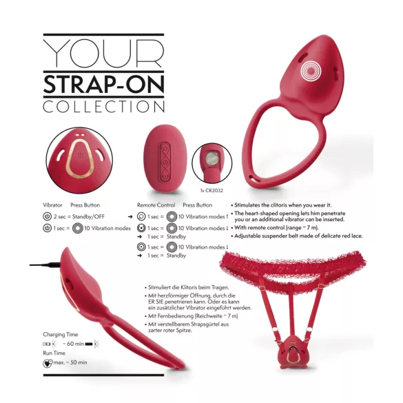 You2Toys - bærbar vibrerende klitorisstimulator (rød)
