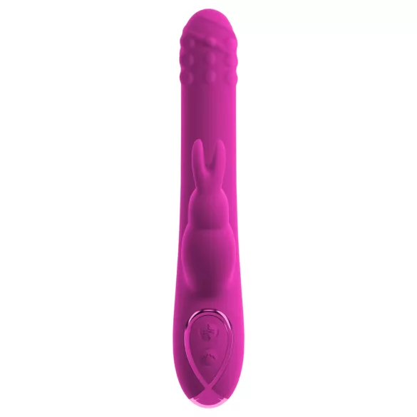 Sweet Smile - stødevibrator med roterende klitorishåndtag (pink)