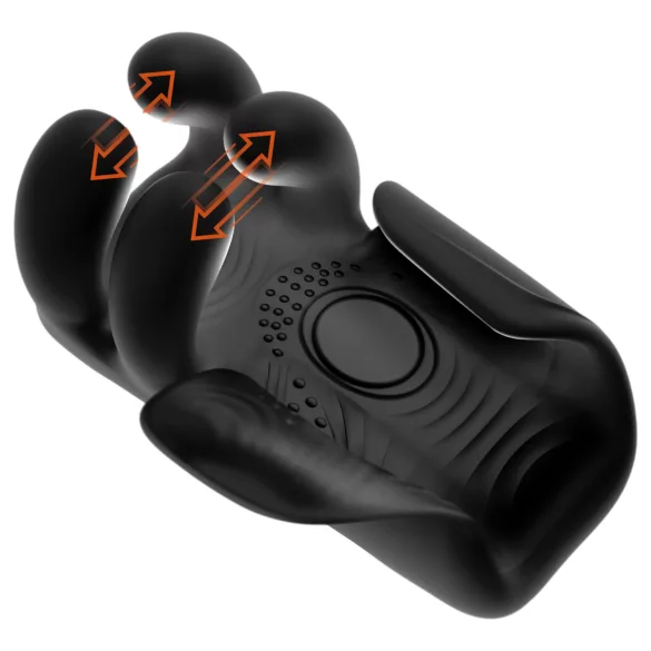 Rebel - pulserende, vibrerende masturbator (sort)