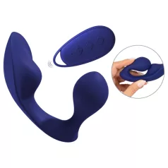SMILE - fjernbetjent anal- og trussevibrator - blå