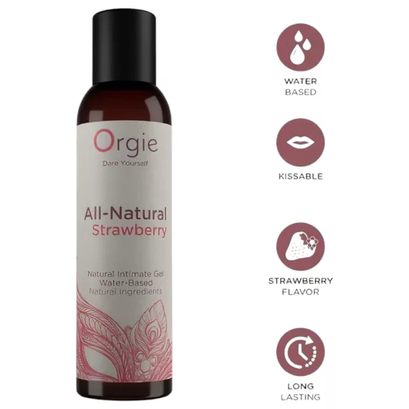 Orgie All Natural - vandbaseret glidegel - jordbær (150ml)