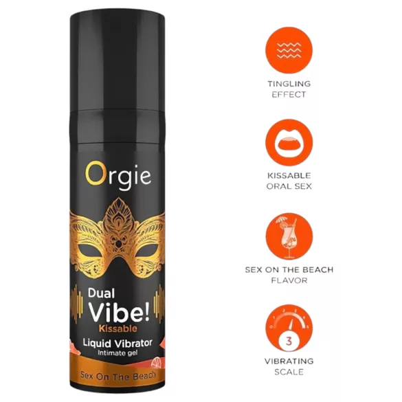Orgie Dual Vibe - unisex flydende vibrator - Sex on the Beach (15 ml)