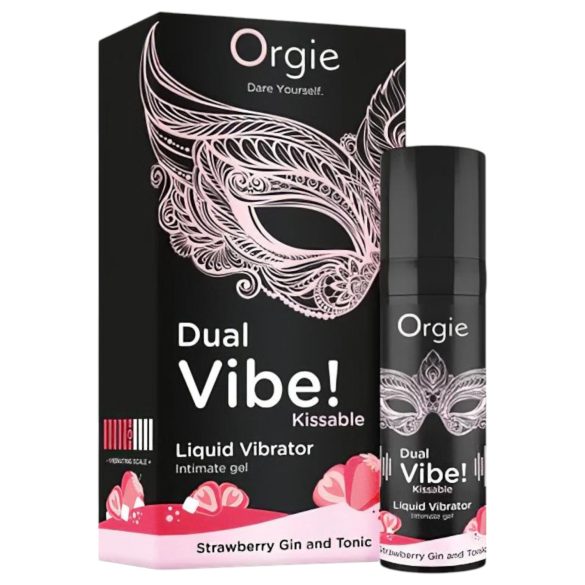 Orgie Dual Vibe - unisex flydende vibrator - Jordbær - Gin Tonic (15ml)