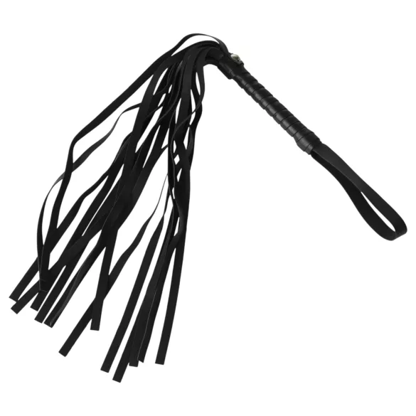 Baseks - bondage-sæt med pisk og brystvorteklemmer (sort)