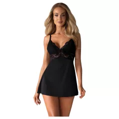 Obsessive - blonde babydoll og g‑string (sort)