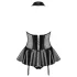 Obsessive - korsage og g-streng i lak-look (sort) - L/XL