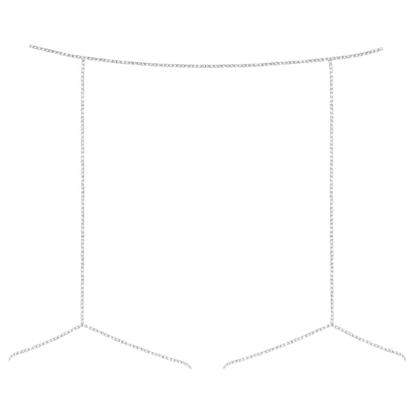 Obsessive Bijou 905 - kropssmykke sele (sølv) - S-L