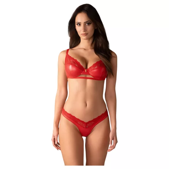 Obsessive Aloisa - lingeriegavesæt - 6 dele - rød - L/XL